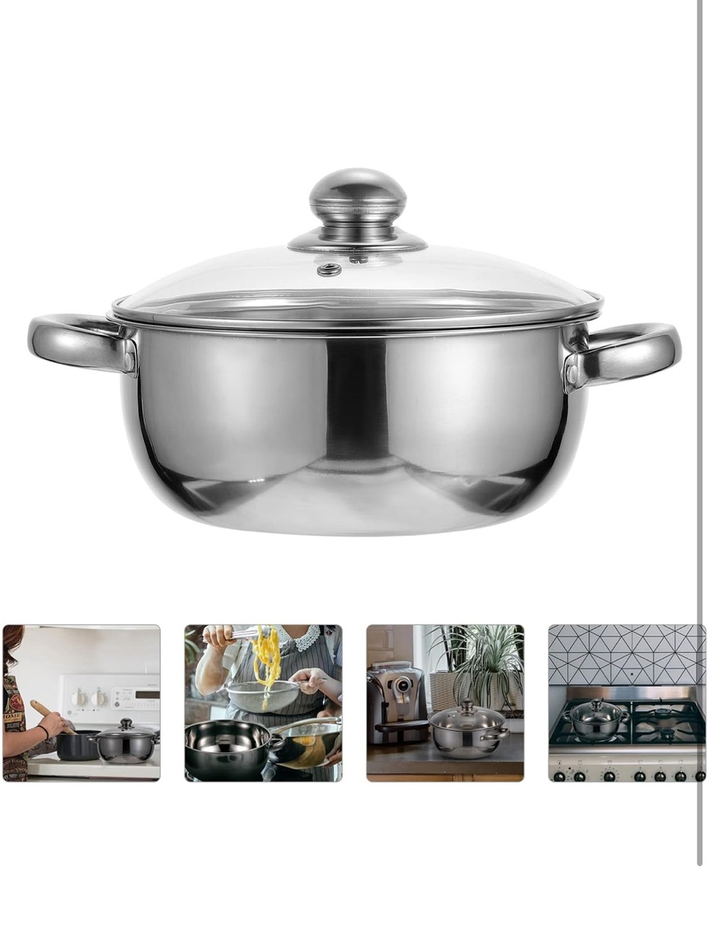 New Open Box Thickened Non-magnetic Stainless Steel Easy Use Soup Pot Rustproof